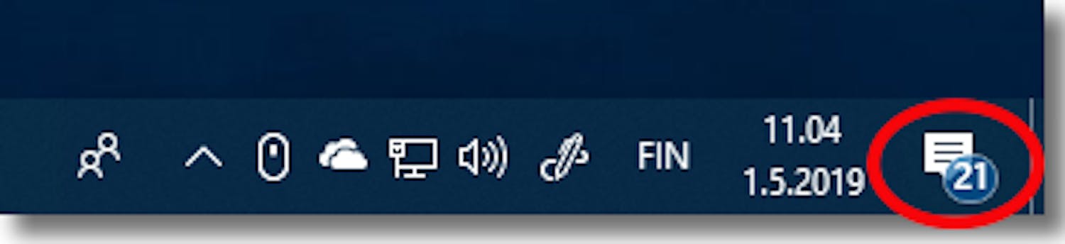 Windows 10:n Toimintokeskus